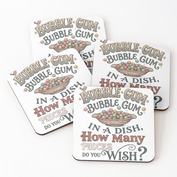 Item preview, Bubble Gum in a Dish – How Many Pieces Do You Wish? Retro Vintage Candy Design designed and sold by TVPS17.