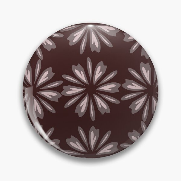 Item preview, Muted Pink Floral Pattern on Dark Chocolate Brown designed and sold by Jyoti-Quotes.