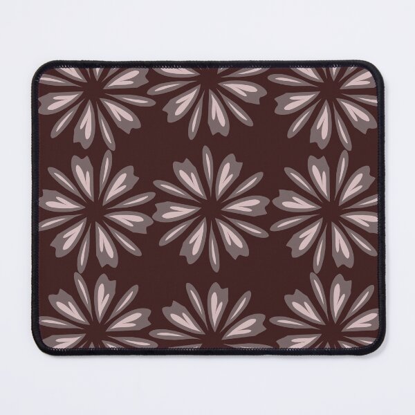 Item preview, Muted Pink Floral Pattern on Dark Chocolate Brown designed and sold by Jyoti-Quotes.