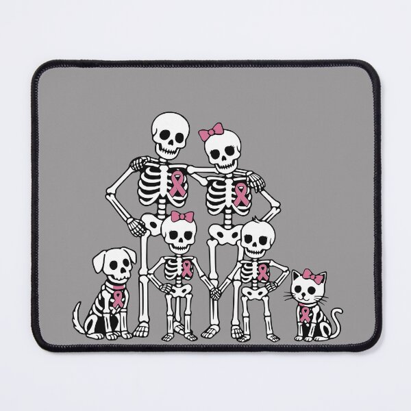 Item preview, Skeleton Family pink ribbon Dog Cat Breast Cancer designed and sold by Simon-art-land.