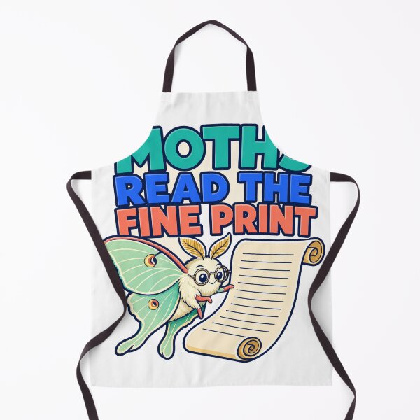 Item preview, Moths Read The Fine Print designed and sold by aihrgdesign.