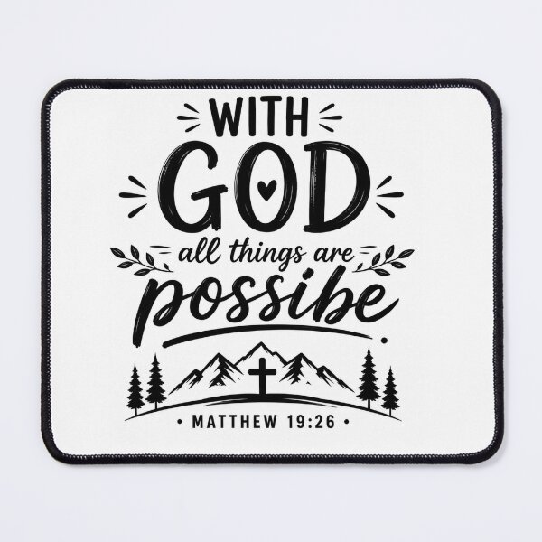 Item preview, With God All Things Are Possible | Matthew 19:26 | Christian Inspirational Quotes | Colorful Faith Design designed and sold by MARSHORY.