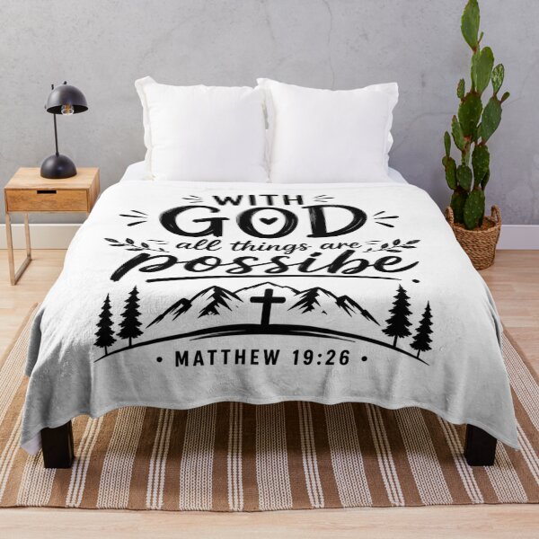Item preview, With God All Things Are Possible | Matthew 19:26 | Christian Inspirational Quotes | Colorful Faith Design designed and sold by MARSHORY.