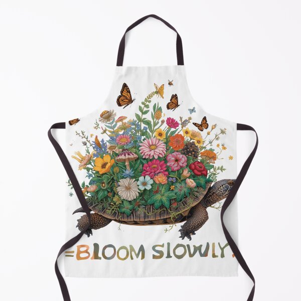 Item preview, Bloom Slowly | Whimsical Turtle Botanical Garden Illustration designed and sold by catcurio.