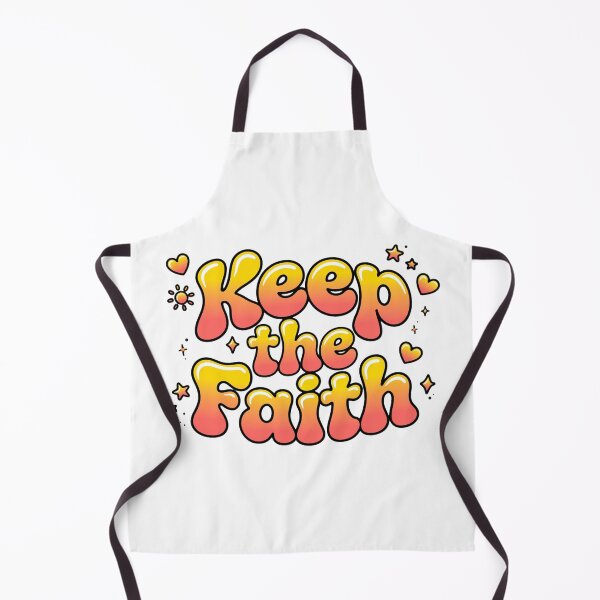 Item preview, Keep The Faith Groovy Retro Typography Yellow Coral Gradient Angels Planets designed and sold by AuraVibesArts .