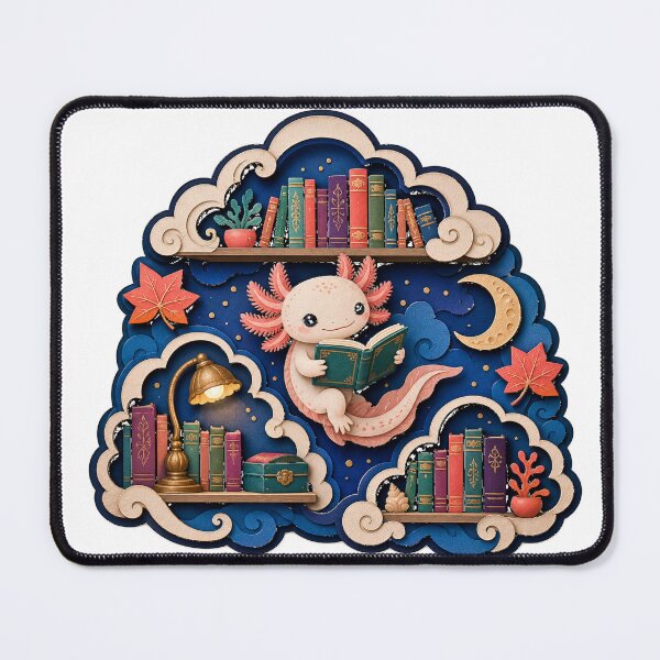 Item preview, Axolotl Cloud Library Diorama designed and sold by aihrgdesign.