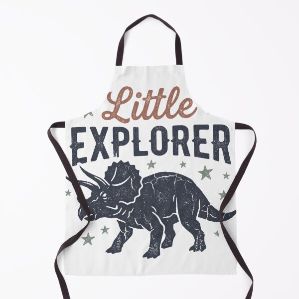 Aperçu de l'œuvre T-shirt rétro Tricératops Dino Explorer - Petit explorateur créée et vendue par LYRA-Concepts.