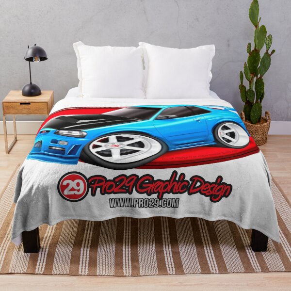 Item preview, R34 Style Cartoon JDM Tuner Car designed and sold by Pro29Graphics.
