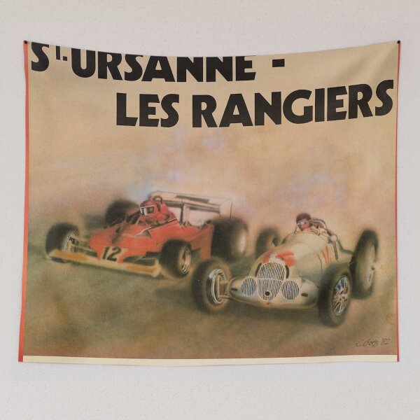 Item preview, St. Ursanne 1982 Hillclimb Poster – Classic Swiss Motorsport designed and sold by Road To Track.