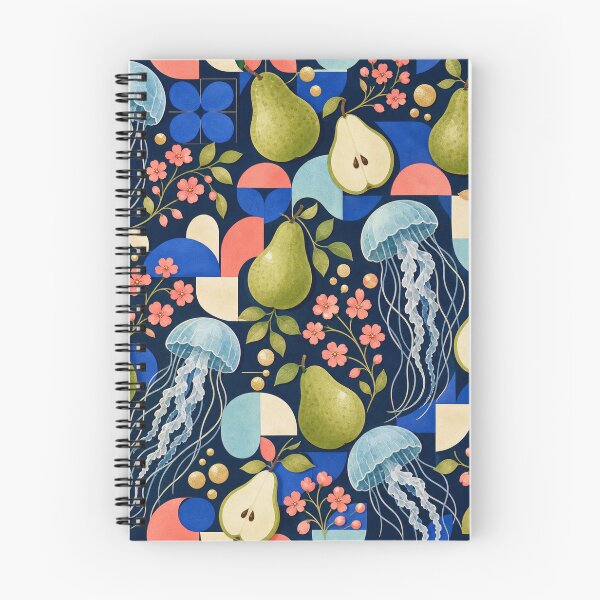 Item preview, Pear Jellyfish Bauhaus Garden Pattern designed and sold by aihrgdesign.