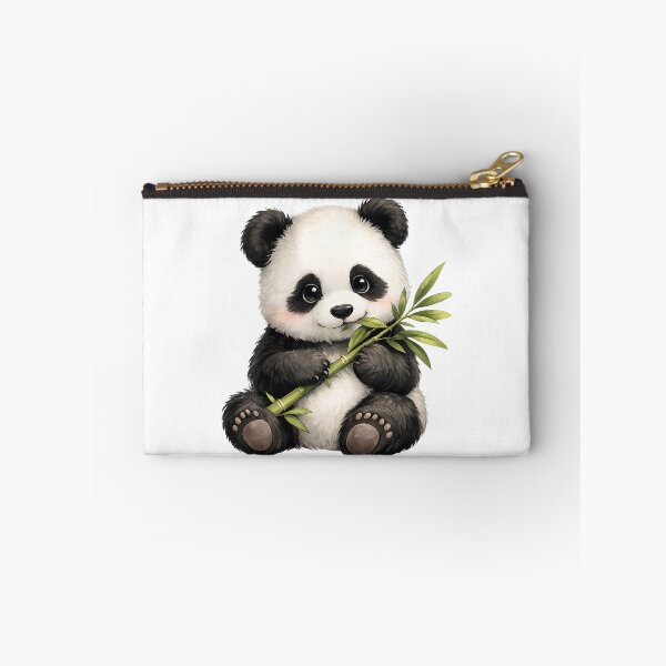 Item preview, Cute Baby Panda with Bamboo – Kawaii Animal Art designed and sold by Sasas Design.