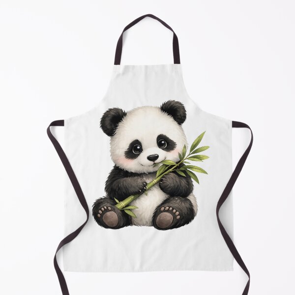 Item preview, Cute Baby Panda with Bamboo – Kawaii Animal Art designed and sold by Sasas Design.