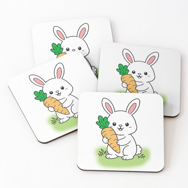 Item preview, Cute Cartoon Bunny with Carrot designed and sold by argopalazoni17.