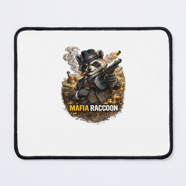 Item preview, Mafia Raccoon Gangster Vintage T-Shirt | Funny Mob Raccoon Illustration designed and sold by Norique_7.