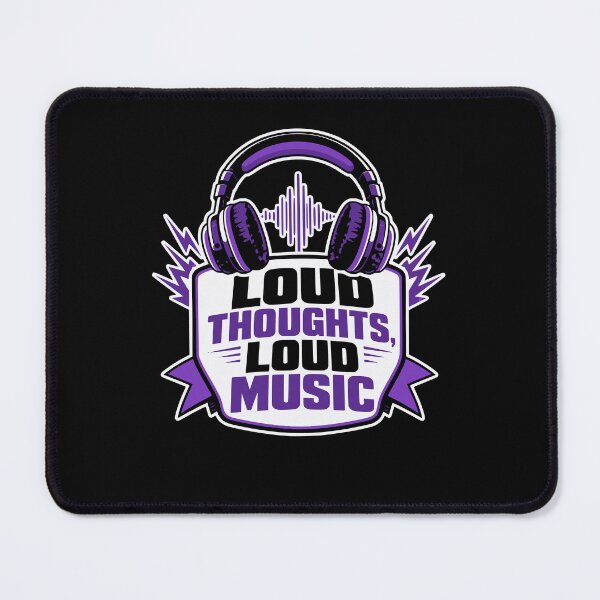 Item preview, Loud thoughts, loud music designed and sold by FreshPixelArt.