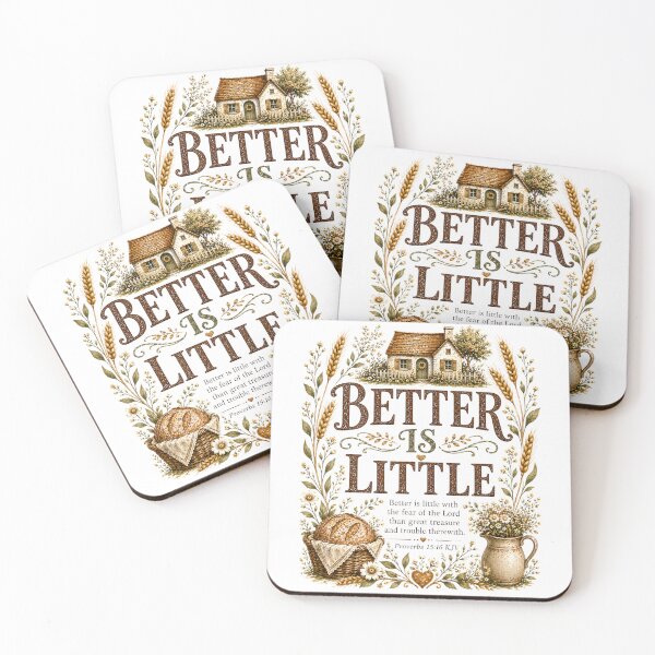 Item preview, Better Is Little Proverbs 15:16 KJV Christian Farmhouse Design designed and sold by FaithThroughEverySeason.