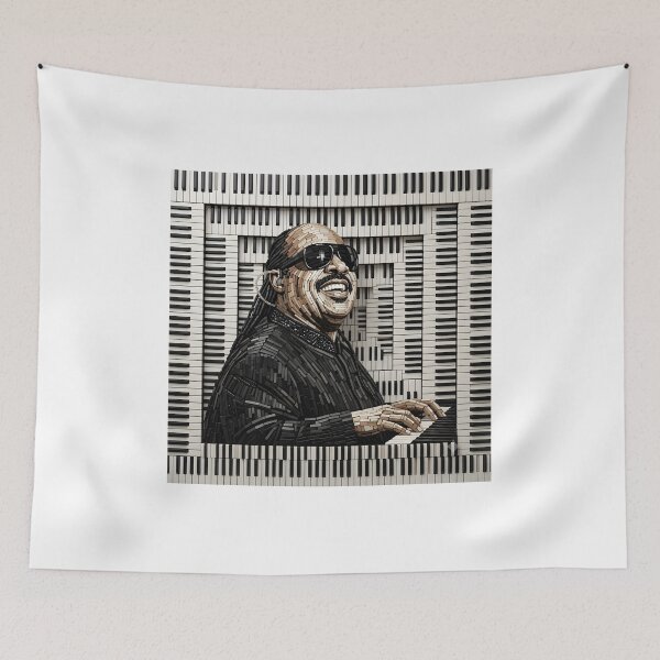 Item preview, Stevie Wonder Piano Key Art designed and sold by POPARTLOGOTEES.
