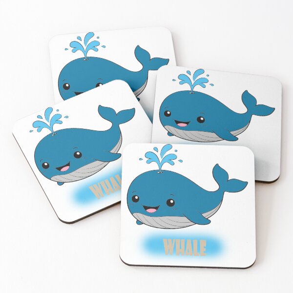 Item preview, Cute Cartoon Blue Whale Spouting Water designed and sold by argopalazoni17.