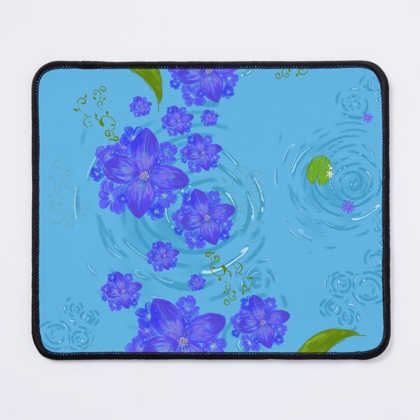 Item preview, Enchanted Water Garden – Floating Blue Blossom Stream designed and sold by Arabesque.fromSadia.