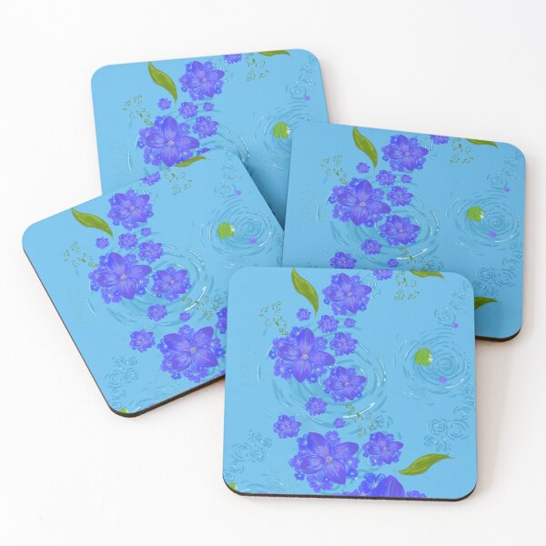 Item preview, Enchanted Water Garden – Floating Blue Blossom Stream designed and sold by Arabesque.fromSadia.