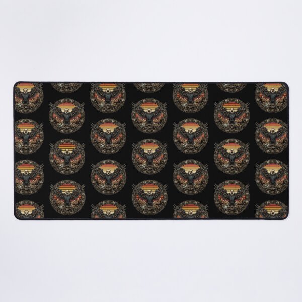 Item preview, Retro Cybernetic Wings Eagle Vintage Badge designed and sold by DuckOddity.