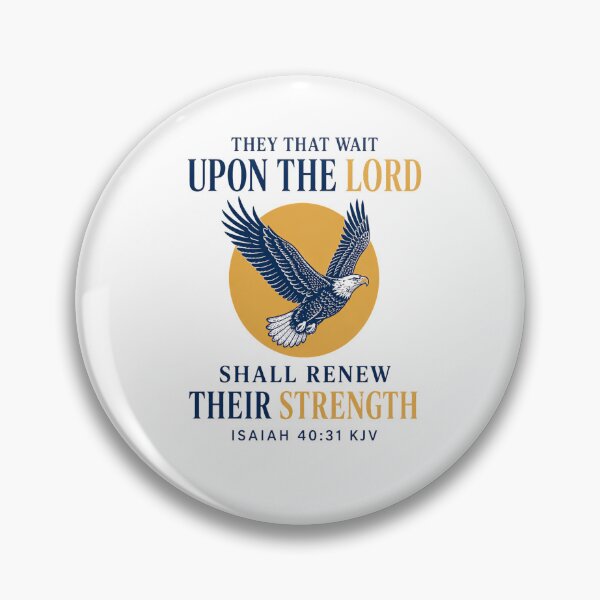 Item preview, They That Wait Upon the Lord Isaiah 40:31 KJV Eagle Design designed and sold by FaithThroughEverySeason.