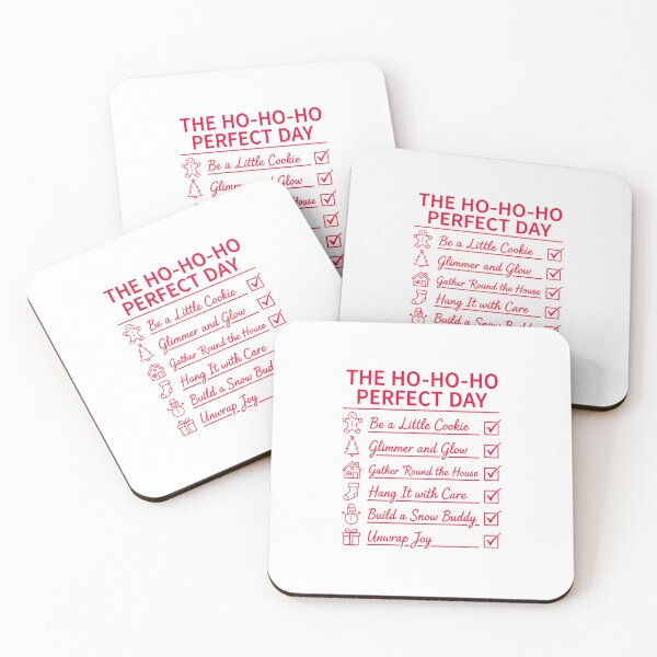 Item preview, The Ho Ho Ho Perfect Day Christmas Checklist Graphic designed and sold by The secret storage room.