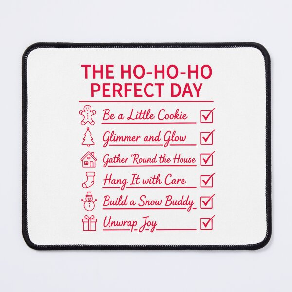 Item preview, The Ho Ho Ho Perfect Day Christmas Checklist Graphic designed and sold by The secret storage room.