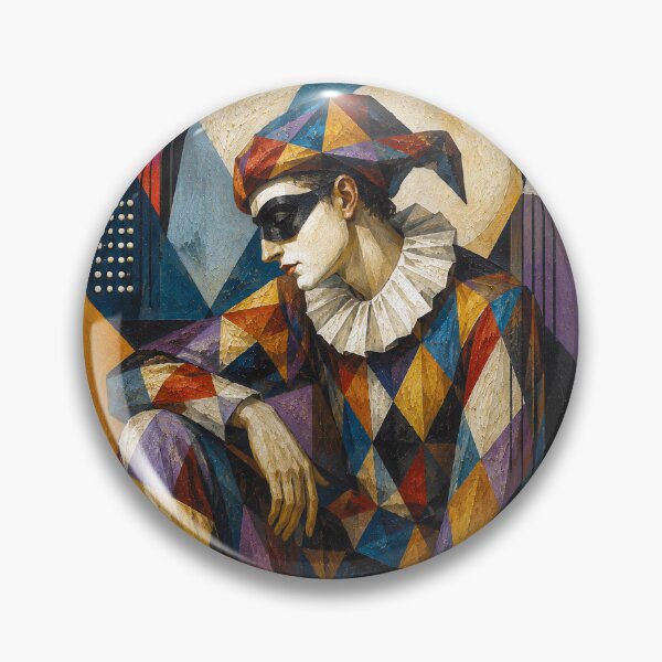 Item preview, Harlequin a cubist painting. designed and sold by GalleryKauffeld.