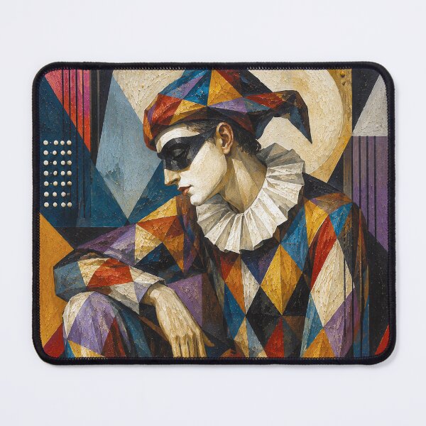 Item preview, Harlequin a cubist painting. designed and sold by GalleryKauffeld.