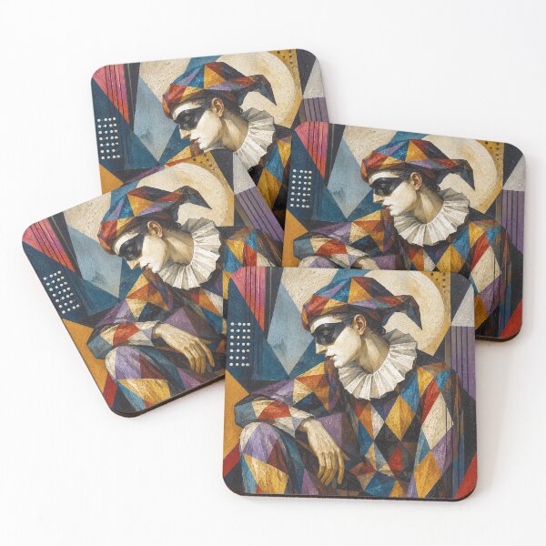 Item preview, Harlequin a cubist painting. designed and sold by GalleryKauffeld.