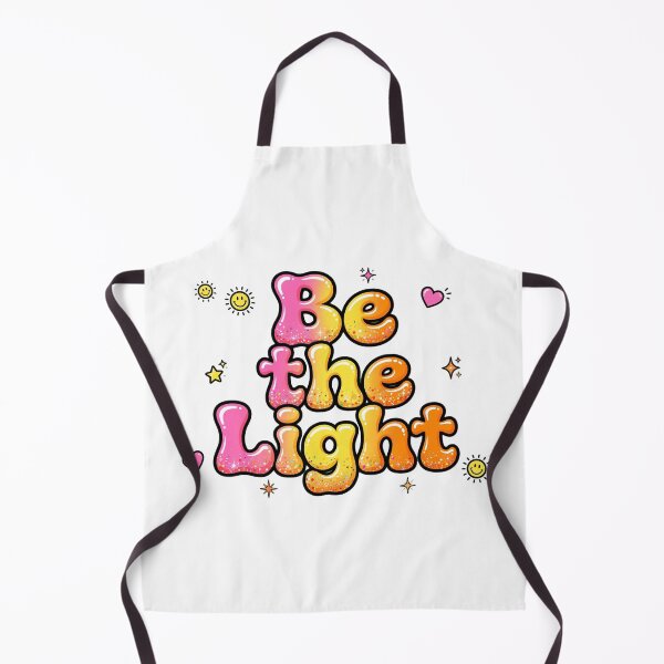 Item preview, Be The Light Colorful Glitter Retro Typography Pink Yellow Orange Bubble Lettering designed and sold by AuraVibesArts .