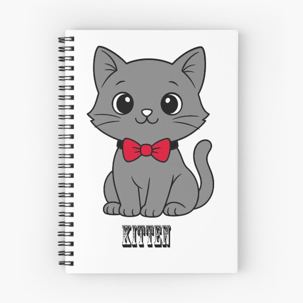 Item preview, Cute Cartoon Gray Cat with a Red Bow Tie designed and sold by argopalazoni17.