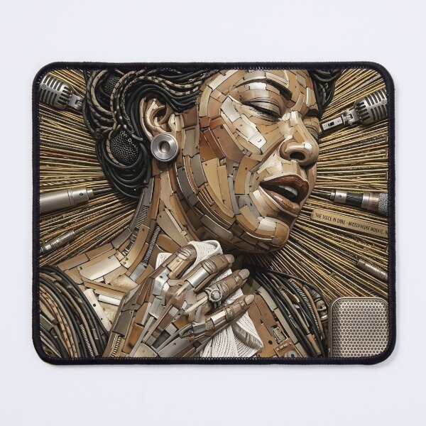 Item preview, Ella Fitzgerald microphone art designed and sold by POPARTLOGOTEES.