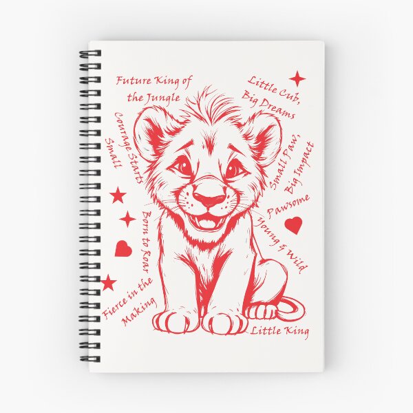 Item preview, Red Lion Cub Courage & Strength Inspirational Art designed and sold by VibeShift Studio.