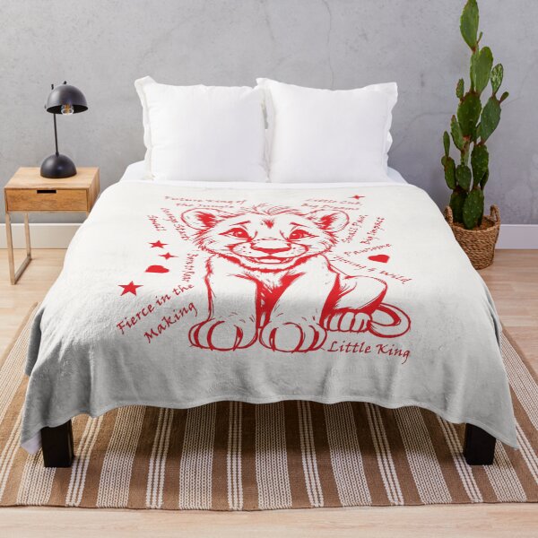 Item preview, Red Lion Cub Courage & Strength Inspirational Art designed and sold by VibeShift Studio.
