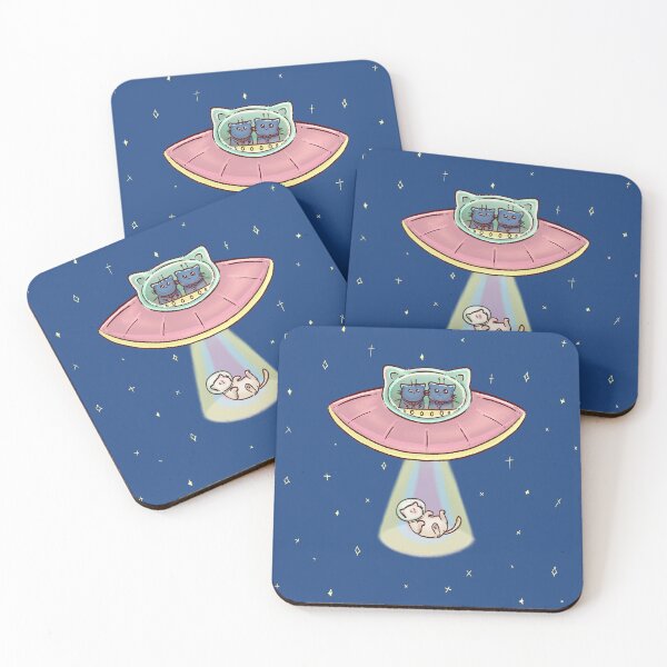 Item preview, Ufo alien spaceship and cat astronaut designed and sold by Denise, Denisn't.