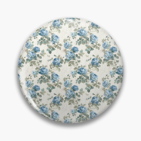 Item preview, Distressed Vintage Blue Floral  designed and sold by LouieVanille.