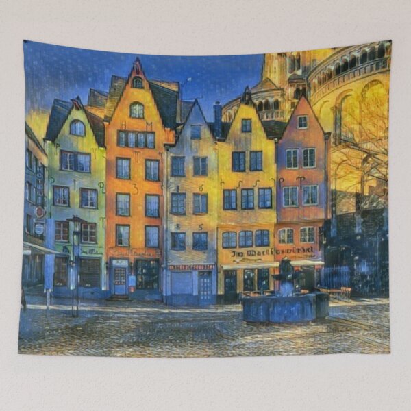 Item preview, Colorful buildings in Cologne's "Altstadt" designed and sold by sid1802.