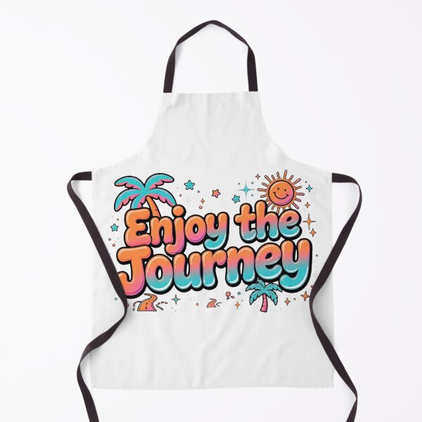 Item preview, Enjoy the Journey Tropical Palm Tree Road Trip Sunset Retro Quote designed and sold by AuraVibesArts .