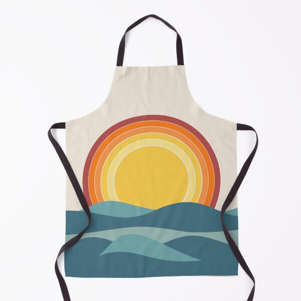 Item preview, Retro 70s Sunset Ocean Waves designed and sold by Moodprint5.