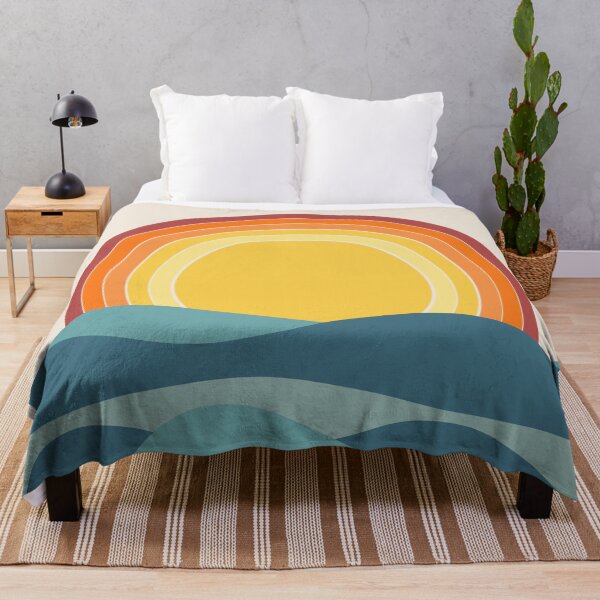 Item preview, Retro 70s Sunset Ocean Waves designed and sold by Moodprint5.