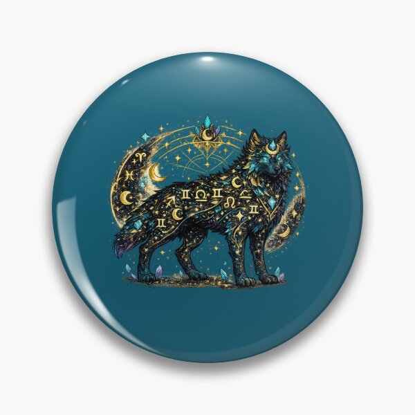 Item preview, Celestial Zodiac Wolf Astrology T-Shirt | Mystical Galaxy Wolf Constellation Design designed and sold by irfanshikh.