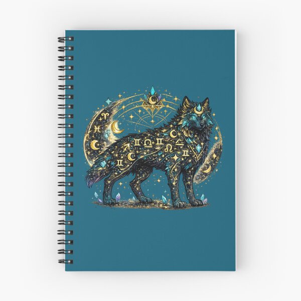 Item preview, Celestial Zodiac Wolf Astrology T-Shirt | Mystical Galaxy Wolf Constellation Design designed and sold by irfanshikh.