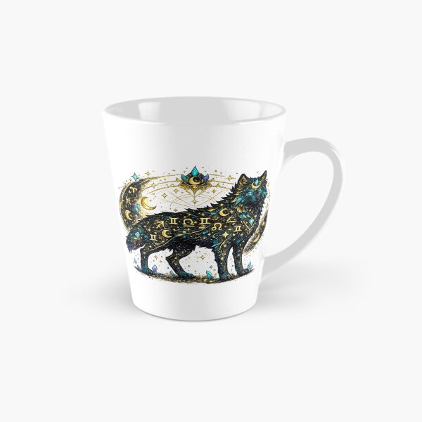 Item preview, Celestial Zodiac Wolf Astrology T-Shirt | Mystical Galaxy Wolf Constellation Design designed and sold by irfanshikh.