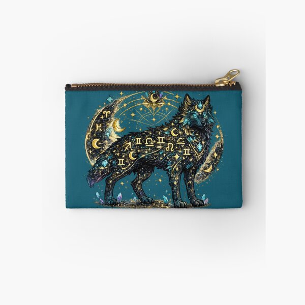 Item preview, Celestial Zodiac Wolf Astrology T-Shirt | Mystical Galaxy Wolf Constellation Design designed and sold by irfanshikh.