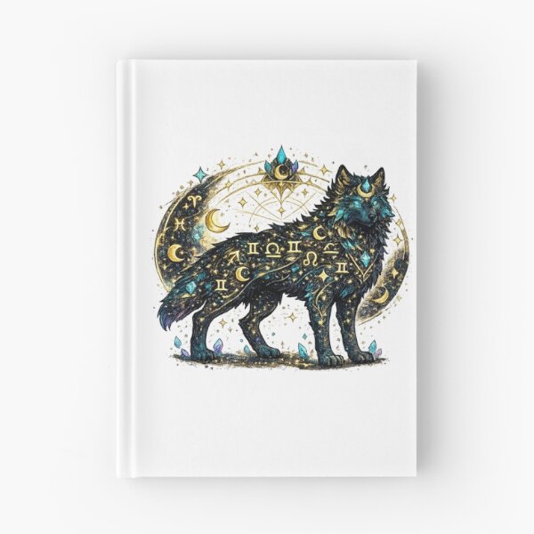 Item preview, Celestial Zodiac Wolf Astrology T-Shirt | Mystical Galaxy Wolf Constellation Design designed and sold by irfanshikh.
