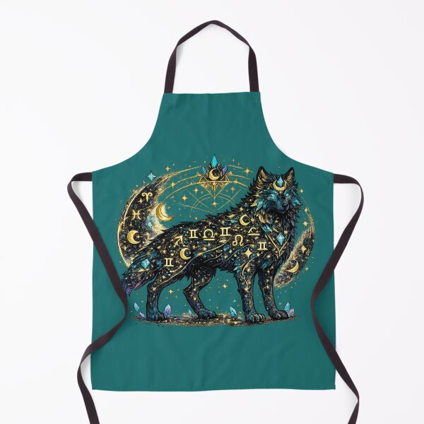Item preview, Celestial Zodiac Wolf Astrology T-Shirt | Mystical Galaxy Wolf Constellation Design designed and sold by irfanshikh.