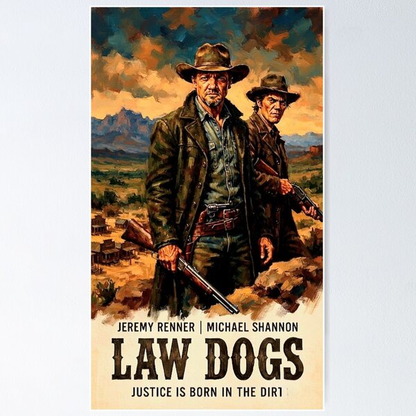 Item preview, Law Dogs Western Action Fine Art Tribute designed and sold by Art's Diner.