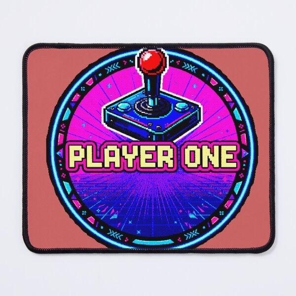Item preview, Player One | Retro 80s Neon Arcade Badge designed and sold by AstronautMerch.